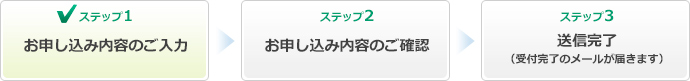 ステップ1:お申し込み内容のご入力
